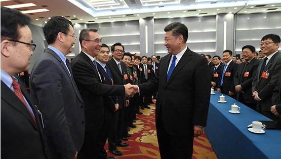 习近平看望政协委员:为决胜全面建成小康社会而团结奋斗